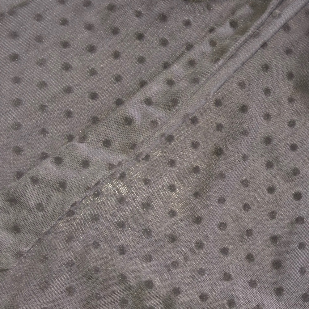 SOHO Tie Neck Black Clip Dot Blouse - Picture 2 of 4